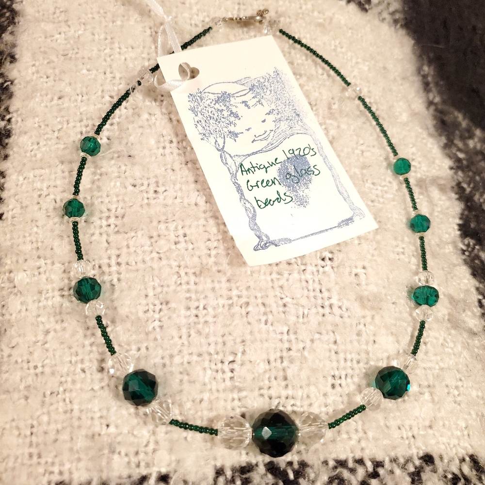 Antique 1920's Glass Bead Necklace
